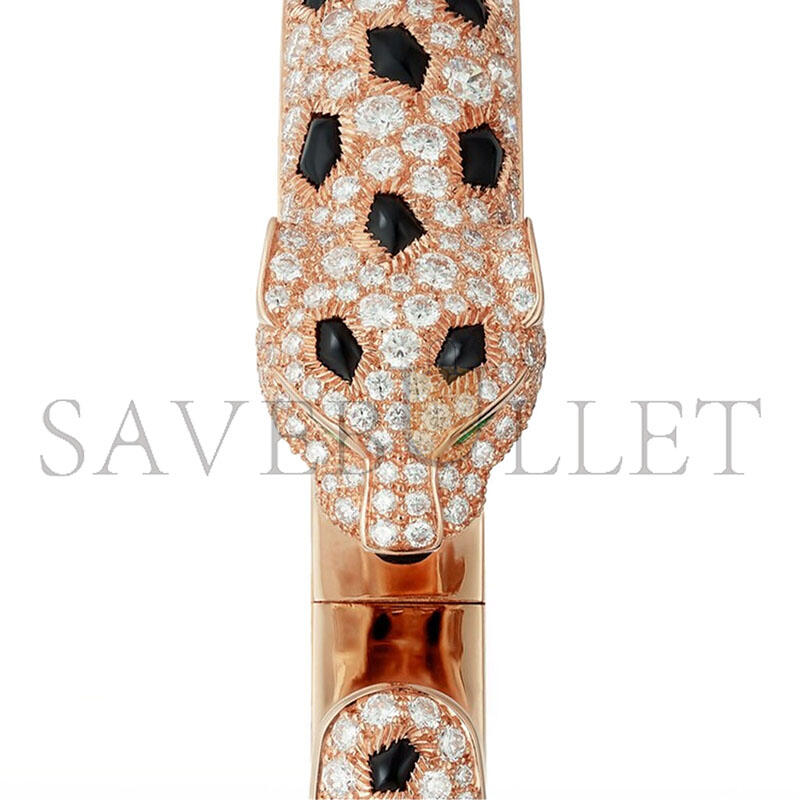 Ca*t1er panthÈre de Ca*t1er bracelet, medium model, half-paved n6722217